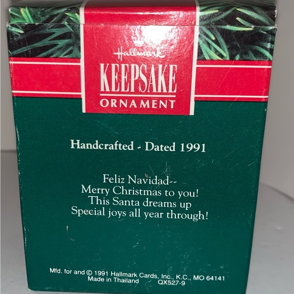 Vintage 1991 Hallmark Ornament Feliz Navidad Santa wearing a sombrero - Picture 12 of 12